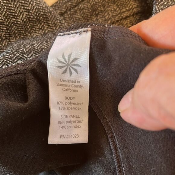 Athleta Herringbone Luxe Metro Drifter Leggings Size M GUC Gray/black - Picture 5 of 7